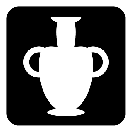 Ancient vase icon on white background. Vector illustration.のイラスト素材