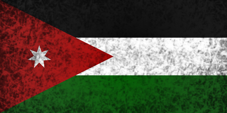Flag of Jordan in grunge style.の写真素材