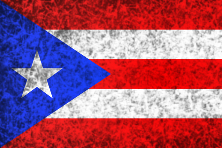Flag of Puerto Rico in grunge style.の写真素材