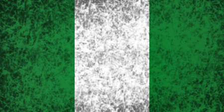 Flag of Nigeria in grunge style.の写真素材