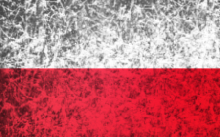 Flag of Poland in grunge style.の写真素材