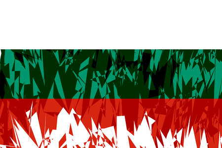 Flag of Bulgaria in grunge style. Vector illustration.のイラスト素材