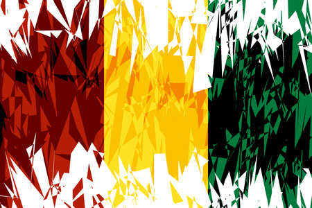 Flag of Guinea in grunge style. Vector illustration.のイラスト素材