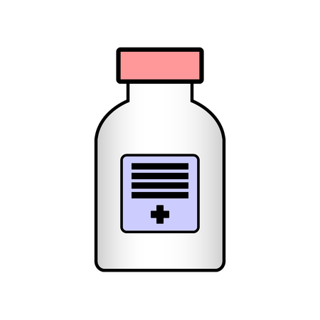 Medicine bottle on white background. Vector illustration.のイラスト素材