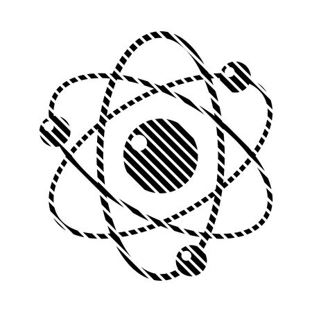 Atom sign on white background. Vector illustration.のイラスト素材