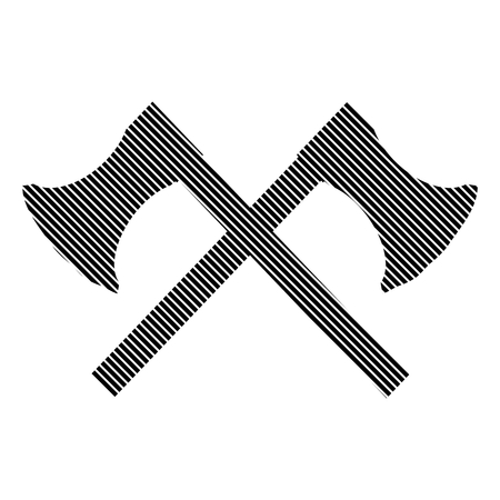 Crossed axes sign on white background. Vector illustration.のイラスト素材