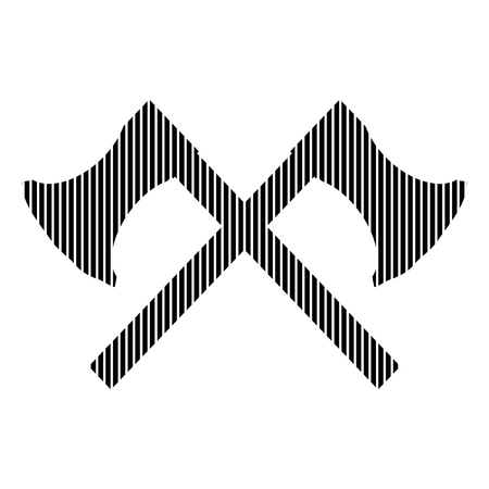 Crossed axes sign on white background. Vector illustration.のイラスト素材