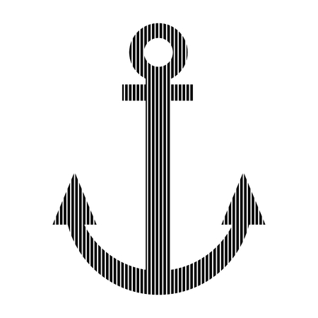 Anchor sign on white background. Vector illustration.