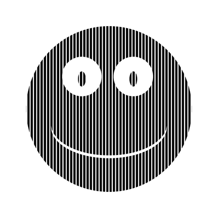 Smile face circle sign on white background. Vector illustration.のイラスト素材