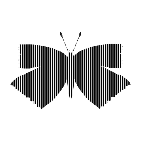 Butterfly sign on white background. Vector illustration.のイラスト素材