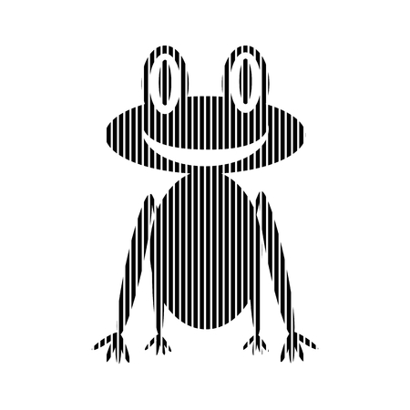Frog sign on white background. Vector illustration.のイラスト素材