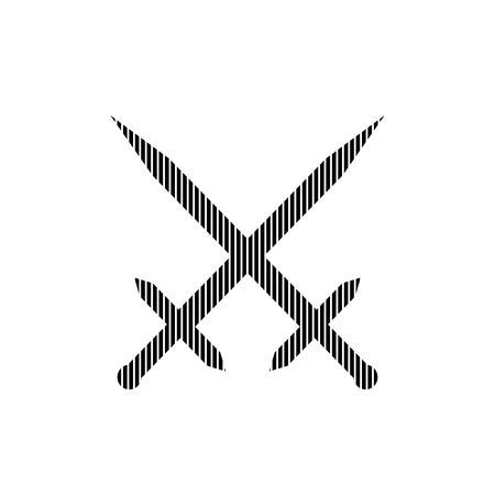 Crossed swords sign on white background. Vector illustration.のイラスト素材