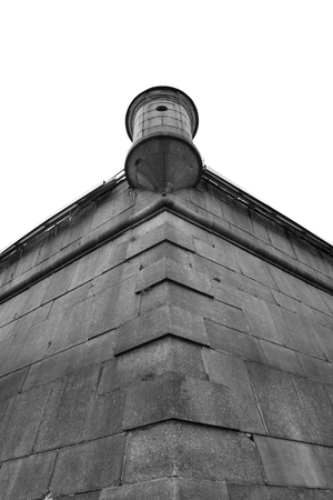 Bastion of Peter and Paul Fortress in St.Petersburg, Russia. Black and white.のeditorial素材