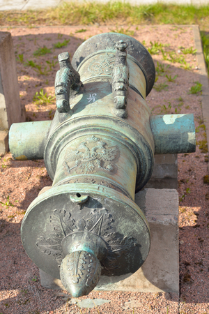 Old cannon in Military Artillery Museum in St.Petersburg, Russia.のeditorial素材