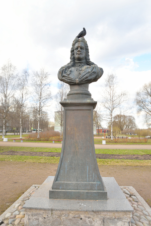 ST.PETERSBURG, RUSSIA - APRIL 16, 2016: Monument to Alexander Danilovich Menshikov in Kolpino. Russian statesman and military leader, a favorite of Peter I.のeditorial素材