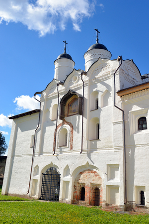 Gate Church of the Transfiguration in Kirillo-Belozersky monastery near City Kirillov, Vologda region, Russia.の写真素材