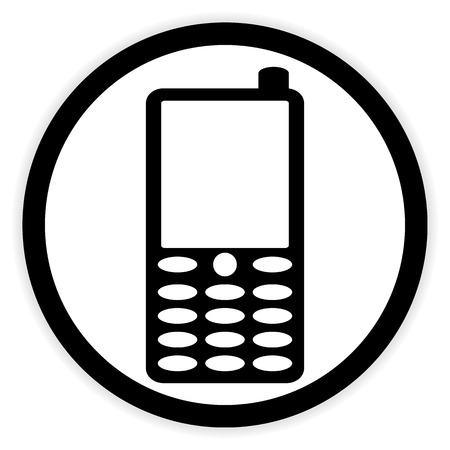 Phone button on white background. Vector illustration.のイラスト素材