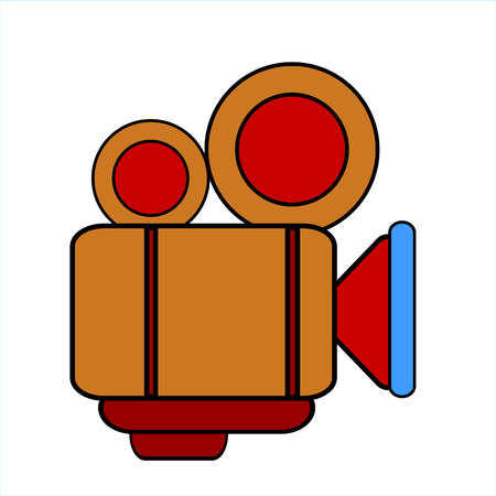 Camera icon on white background. Vector illustration.のイラスト素材