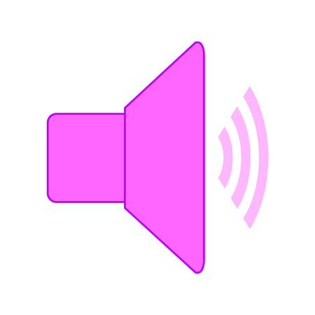 Speaker volume symbol icon on white. Vector illustration.のイラスト素材