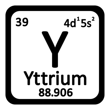 Periodic table element yttrium icon on white background. Vector illustration.のイラスト素材