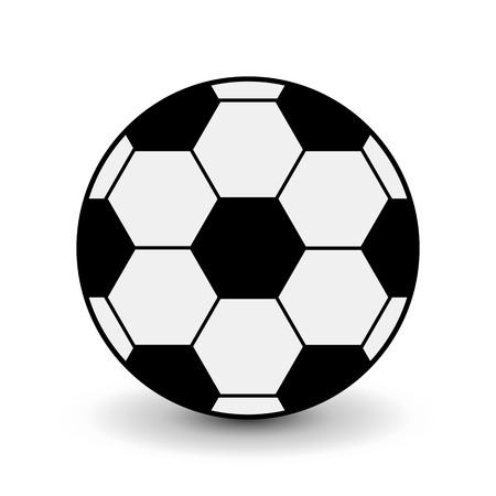 Football soccer ball icon on white background.のイラスト素材