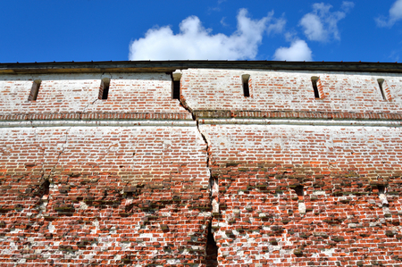 Fortress wall of Kirillo-Belozersky monastery by day near City Kirillov, Vologda region, Russia.のeditorial素材