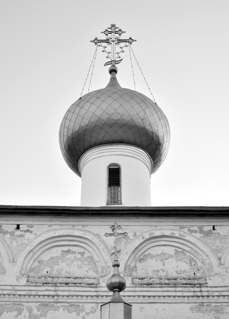 Old Church in Vologda, Russia. Black and white,の写真素材