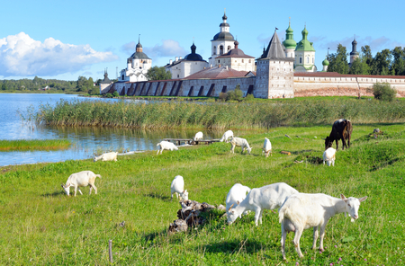 Kirillo-Belozersky monastery by day near City Kirillov, Vologda region, Russia.のeditorial素材