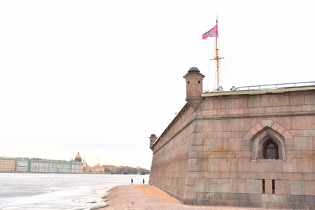 Bastion of Peter and Paul Fortress in St.Petersburg, Russia.のeditorial素材