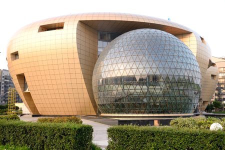 ST.PETERSBURG, RUSSIA - 27 JULY 2016: Residential complex Baltic Pearl at sunset on the outskirts of Saint Petersburg.のeditorial素材
