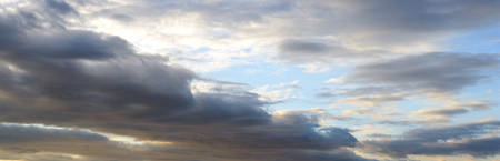 Cloud sky at sunset, may be used as background.