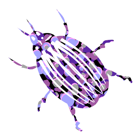 Bug icon on white background. Vector illustration.のイラスト素材