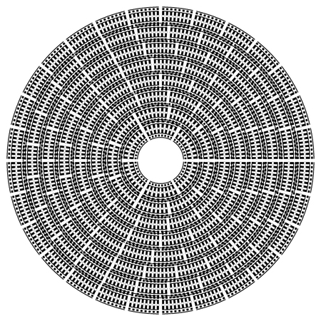 Round ornament pattern mandala on white background. Vector illustration.のイラスト素材