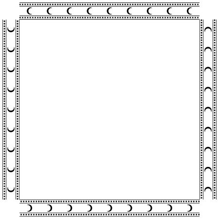 Round ornament pattern mandala on white background. Vector illustration.のイラスト素材