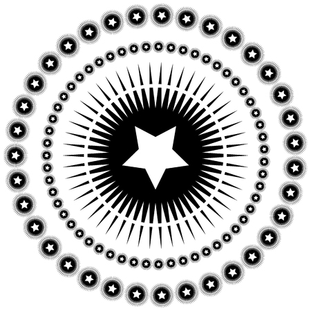 Round ornament pattern mandala on white background. Vector illustration.のイラスト素材