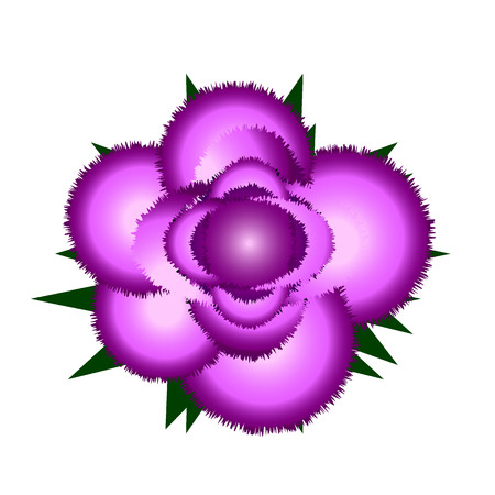Pink rose icon on white background. Vector illustration.のイラスト素材