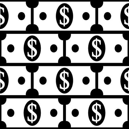 Money dollar icons seamless pattern background. Vector illustration.のイラスト素材