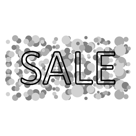 Store sale background with circles on white background.のイラスト素材