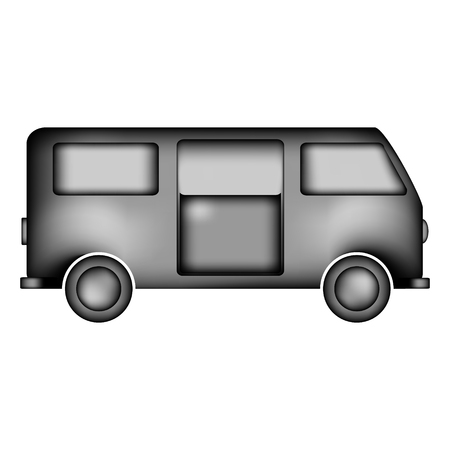 Minibus icon sign on white background. Vector illustration.のイラスト素材