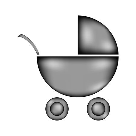Pram sign icon on white background. Vector illustration.のイラスト素材