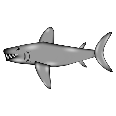 Shark sign icon on white background. Vector illustration.のイラスト素材