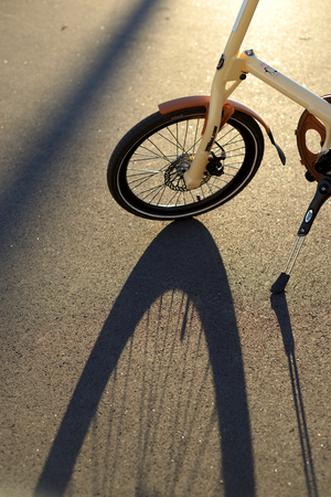 ST.PETERSBURG, RUSSIA - 11 AUGUST 2017: Bicycle Strida close up. Strida - folding bike with a memorable frame in the shape of the letter A.のeditorial素材