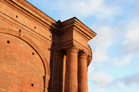 Fragment of old building on New Holland island in St.Petersburg, Russia.のeditorial素材