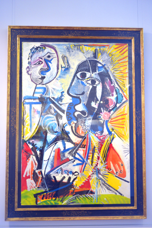 ST.PETERSBURG, RUSSIA - 6 MAY 2017: Art picture Pablo Picasso Big Heads in the Marble Palace, a branch of the Russian Museum.のeditorial素材