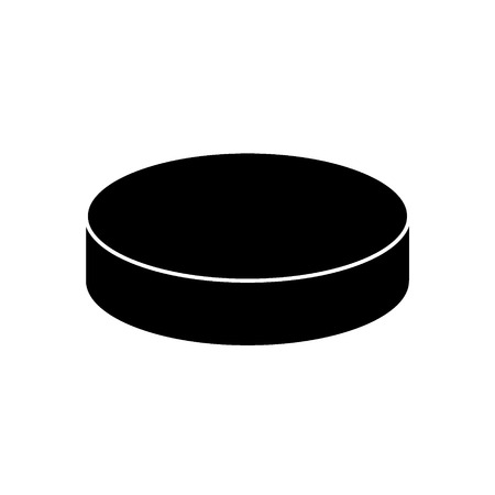 Hockey puck icon on white background. Vector illustration.のイラスト素材