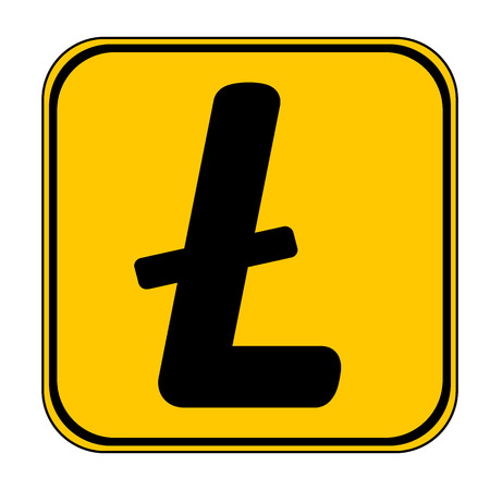 Litecoin icon on white background. Vector illustration.のイラスト素材