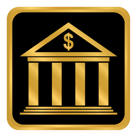 Bank button on white background. Vector illustration.のイラスト素材