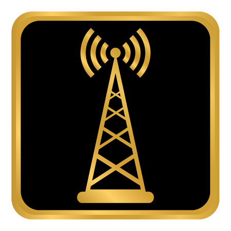 Transmitter button on white background. Vector illustration.のイラスト素材