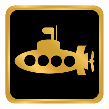 Submarine icon on white background. Vector illustration.のイラスト素材