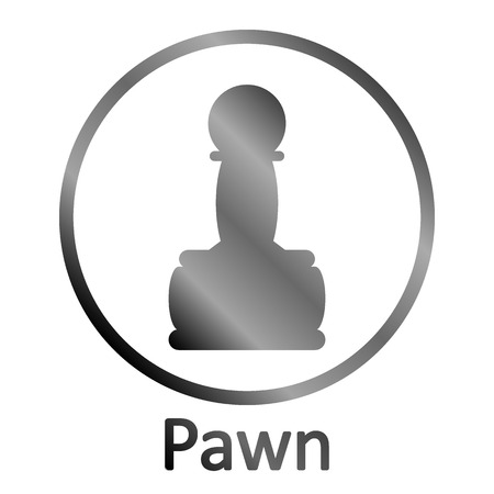 Chess pawn icon on white background. Vector illustration.のイラスト素材